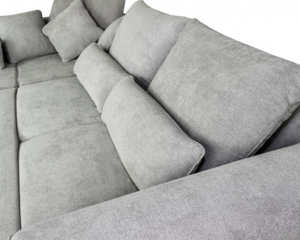 Maxima - Royal Sleeper Sectional in Gray, Fabric