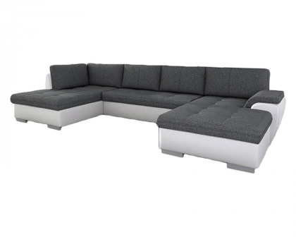 Maxima Tokio Maxi Sleeper Sectional - White/Gray, Left Corner