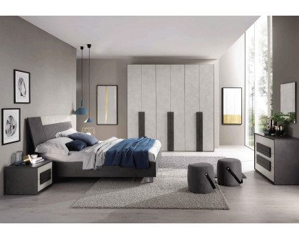 MCS - Giglio 6 Doors Wardrobe with 2 middle glass doors