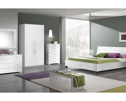 MCS Panarea Queen Size Bed - White