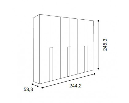 MCS - Panarea 4 Doors Wardrobe