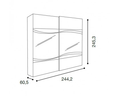 MCS - Linosa 2 Doors Wardrobe