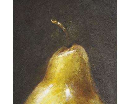 Mercana Lonely Pear - Hand Embelished Textured Art Giclee Print Wrapped on Canvas