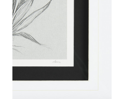 Mercana Botanical Sketches IV - Gray/Black, Medium