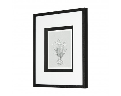 Mercana Botanical Sketches VI - Gray/Black, Medium