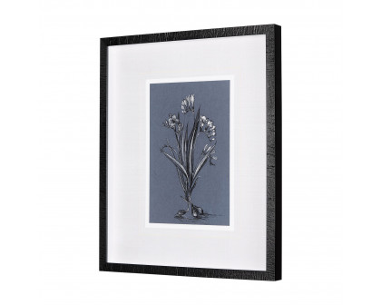 Mercana Botanical Sketches III - Blue/Black, Medium