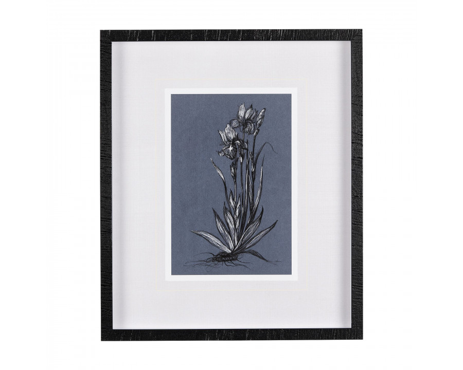 Mercana Botanical Sketches IV - Blue/Black, Medium