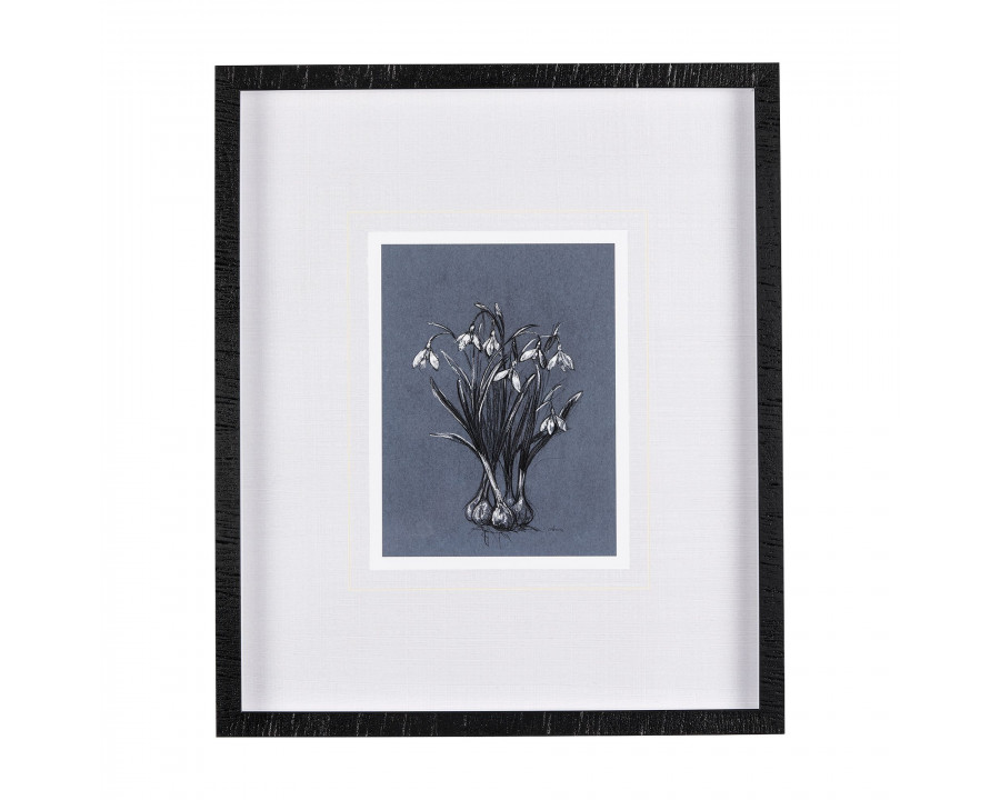 Mercana Botanical Sketches VI - Blue/Black, Medium