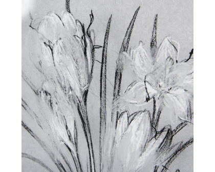 Mercana Botanical Sketches V - Gray, Small