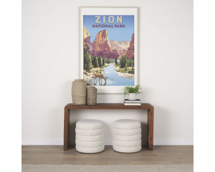 Mercana Zion National Park - Framed Art Print Matted under Glass (15277)