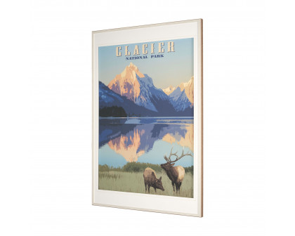 Mercana Glacier National Park - Framed Art Print Matted under Glass