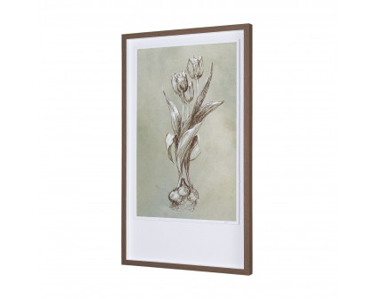 Mercana Botanical Sketch I - Light Green, Large