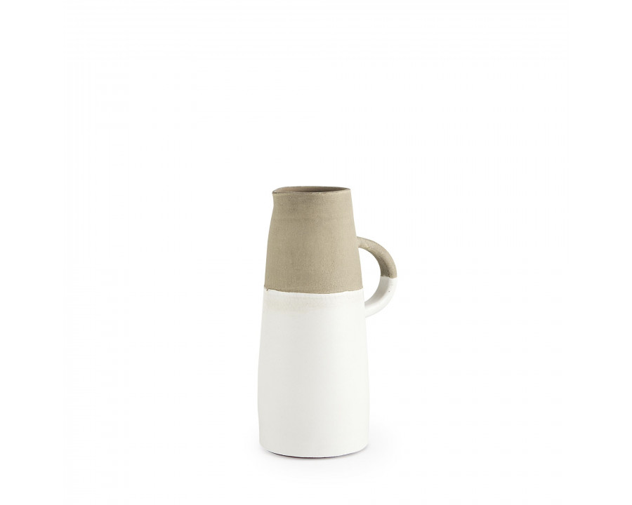 Mercana Garand Ceramic Jug - White/Natural, Small