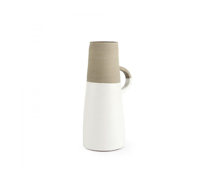 Mercana Garand Ceramic Jug - White/Natural, Medium