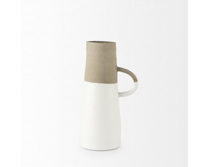 Mercana Garand Ceramic Jug - White/Natural, Medium