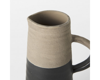 Mercana Garand Ceramic Jug - Black/Natural, Small