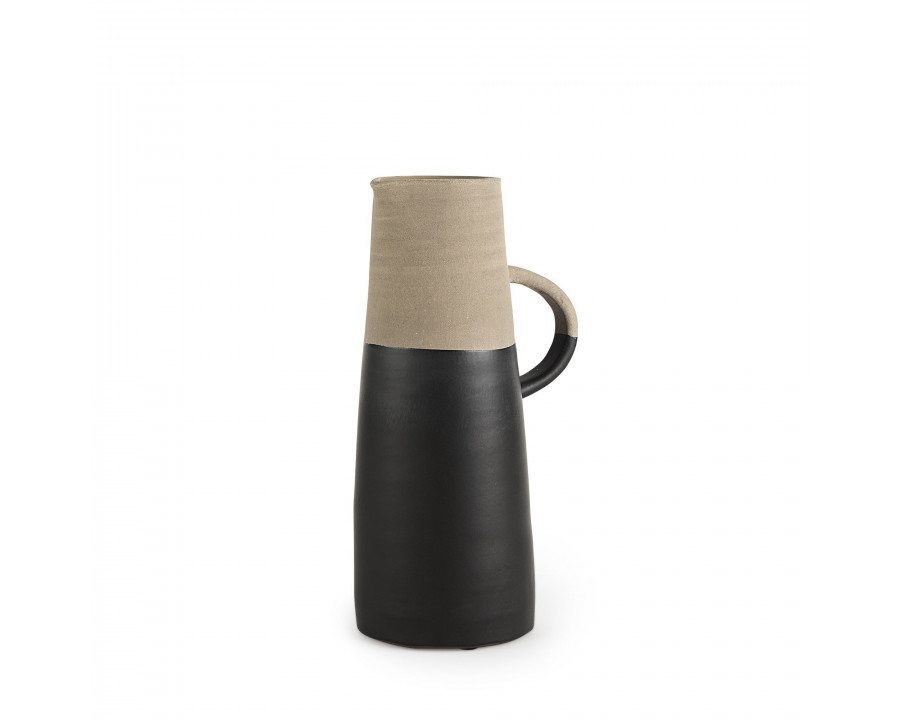 Mercana Garand Ceramic Jug - Black/Natural, Medium