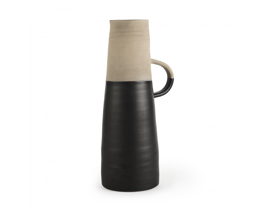 Mercana Garand Ceramic Jug - Black/Natural, Large