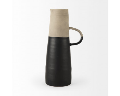 Mercana Garand Ceramic Jug - Black/Natural, Large