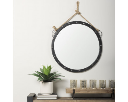 Mercana - Pendula Round Metal Frame Mirror