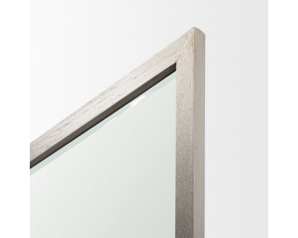 Mercana Chevren Frame Mirror - Silver