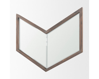 Mercana Chevren Medium Frame Mirror - Brown