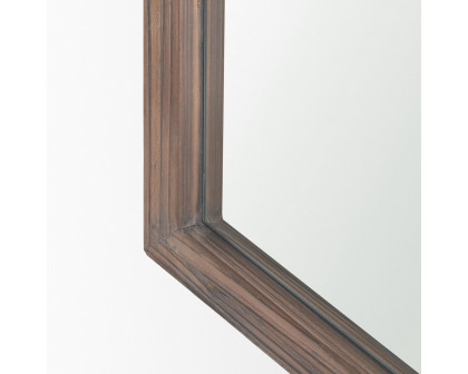 Mercana Chevren Medium Frame Mirror - Brown