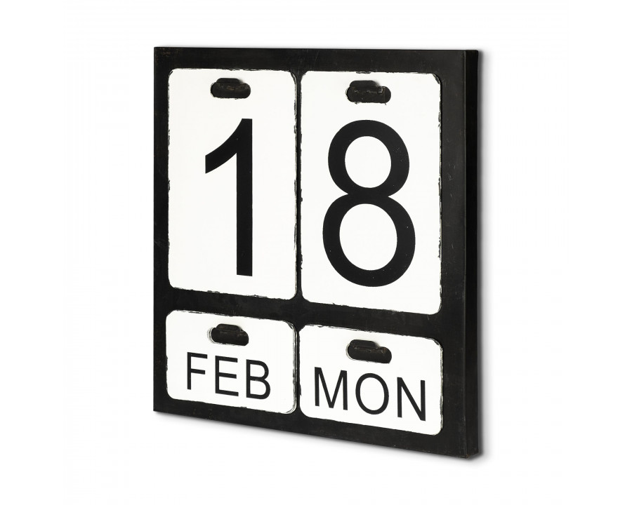 Mercana - Dario Metal Wall Calendar with Date Day Month