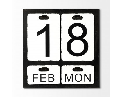 Mercana - Dario Metal Wall Calendar with Date Day Month