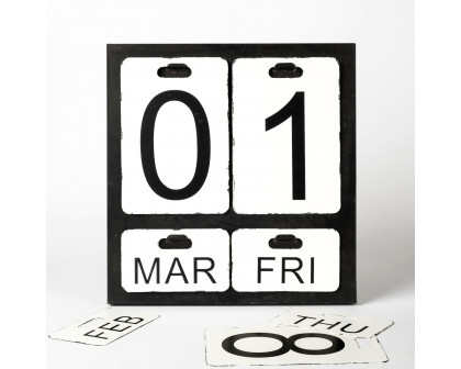 Mercana - Dario Metal Wall Calendar with Date Day Month