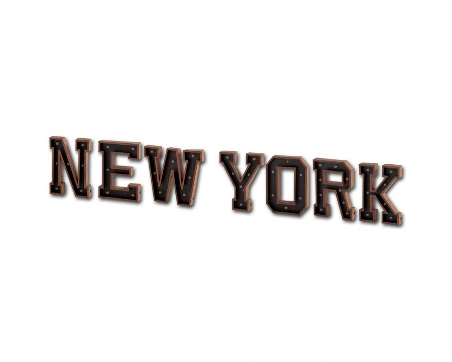 Mercana - Archera "New York" Metal Battery Powered LED Sign