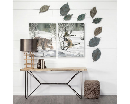 Mercana Brattea Leaf Wall Art - Small, Metal