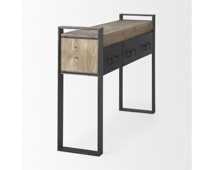 Mercana - Carga Console Table with 3 Shelves