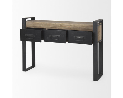 Mercana - Carga Console Table with 3 Shelves