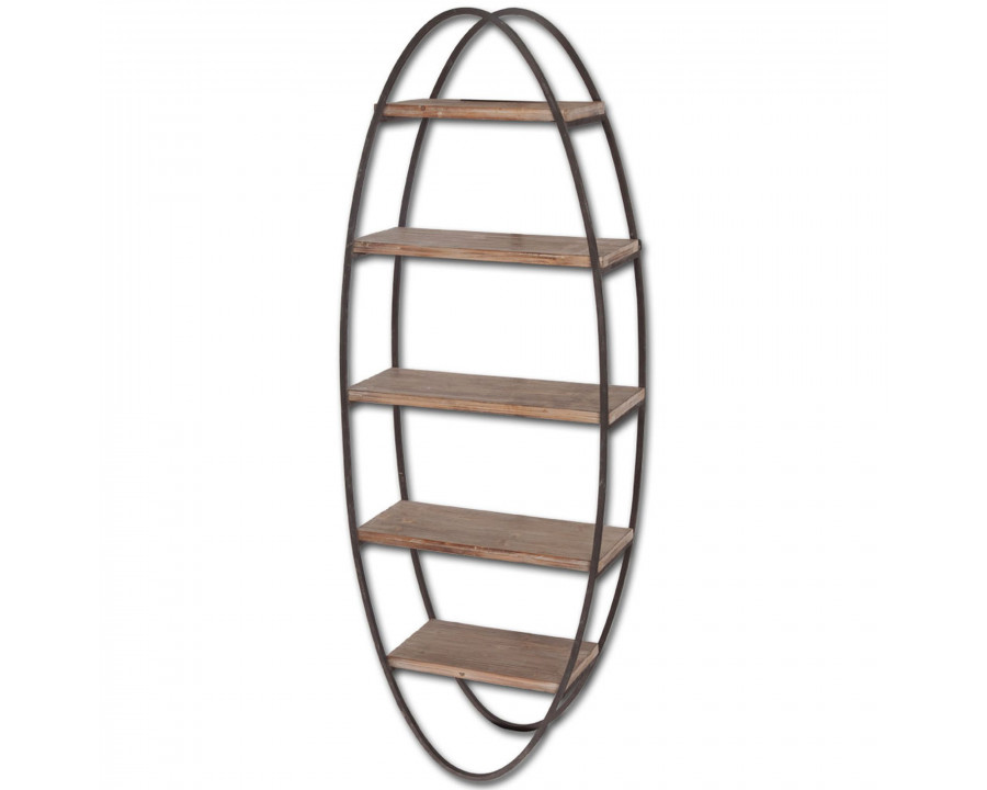 Mercana - Metort Wood and Metal Wall Shelf