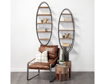 Mercana - Metort Wood and Metal Wall Shelf