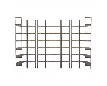 Mercana Taunton I Shelving Unit - Brown/Black