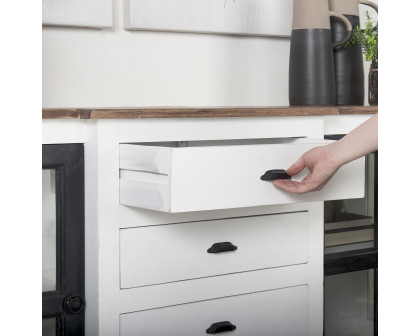 Mercana Bourchier Sideboard - White/Black, Wood