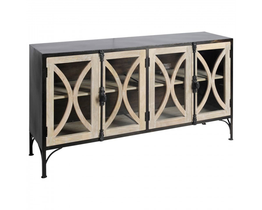 Mercana Constance Sideboard - Dark Brown, Metal/Wood