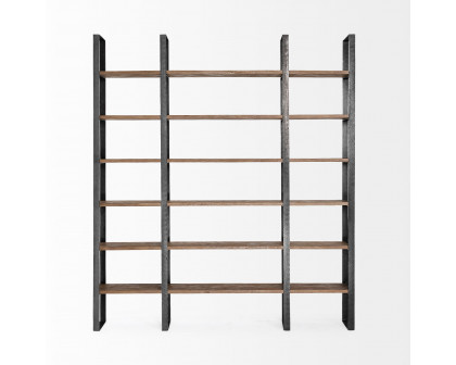 Mercana Taunton II Shelving Unit - Dark Brown/Black