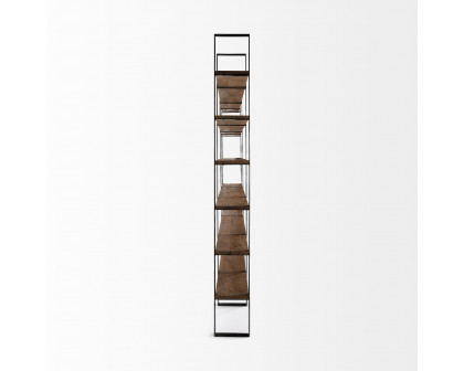 Mercana Taunton II Shelving Unit - Dark Brown/Black