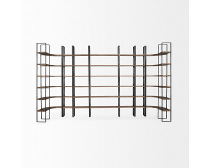 Mercana Taunton II Shelving Unit - Dark Brown/Black