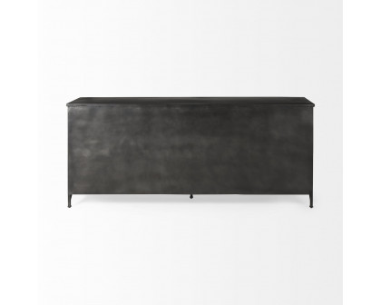 Mercana Poppy Sideboard - Black, Metal/Glass