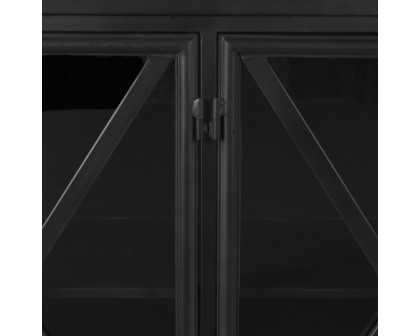 Mercana Poppy Sideboard - Black, Metal/Glass