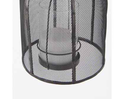 Mercana - Jutland Black Metal Bird Cage Candle Holder Lanterns (Set of 3)