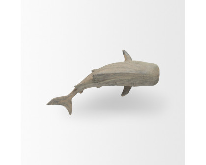 Mercana Willa Small Whale Shark sculpture - Brown