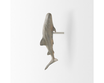 Mercana Willa Small Whale Shark sculpture - Brown