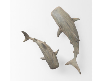 Mercana Willa Small Whale Shark sculpture - Brown