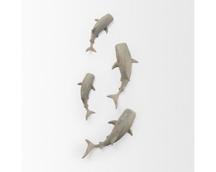 Mercana Willa Small Whale Shark sculpture - Brown