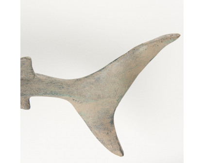 Mercana Willa Large Wall Mountable Whale Shark Sculpture - Brown